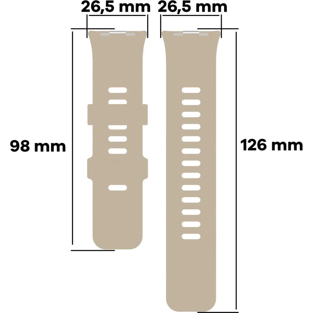 Pasek Bizon Strap Watch Silicone B do Redmi Watch 4 / Xiaomi Smart Band 9 Pro / 8 Pro beżowy