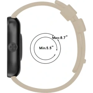 Buy Bizon Strap Watch Silicone B Redmi Watch 4 / Xiaomi Smart Band 9 Pro / 8 Pro beige - BIZ4409 - {ean13} - Home Screen Store Europe