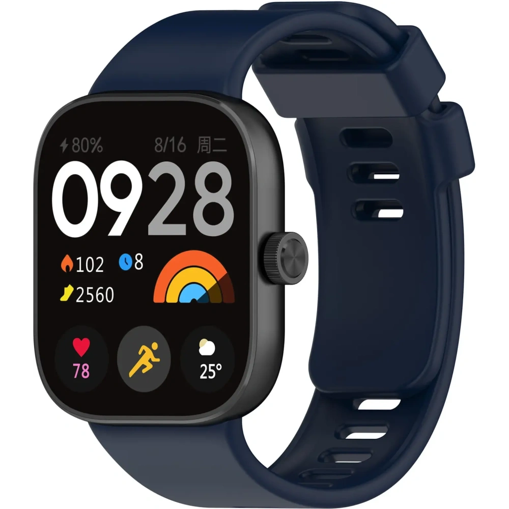 Pasek Bizon Strap Watch Silicone B do Redmi Watch 4 / Xiaomi Smart Band 9 Pro / 8 Pro granatowy