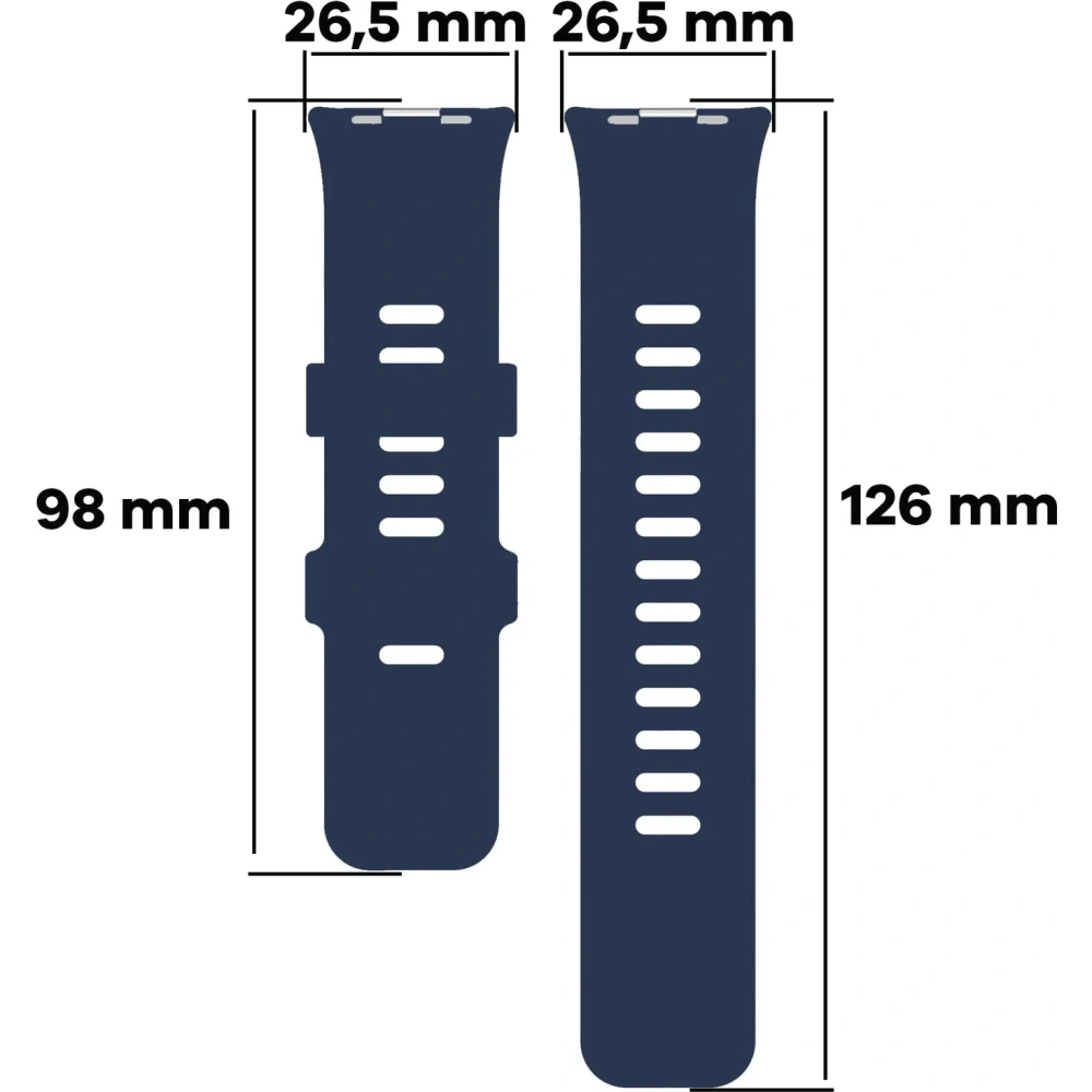 Pasek Bizon Strap Watch Silicone B do Redmi Watch 4 / Xiaomi Smart Band 9 Pro / 8 Pro granatowy