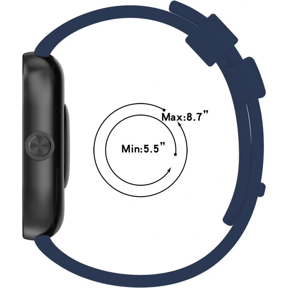 Pasek Bizon Strap Watch Silicone B do Redmi Watch 4 / Xiaomi Smart Band 9 Pro / 8 Pro granatowy