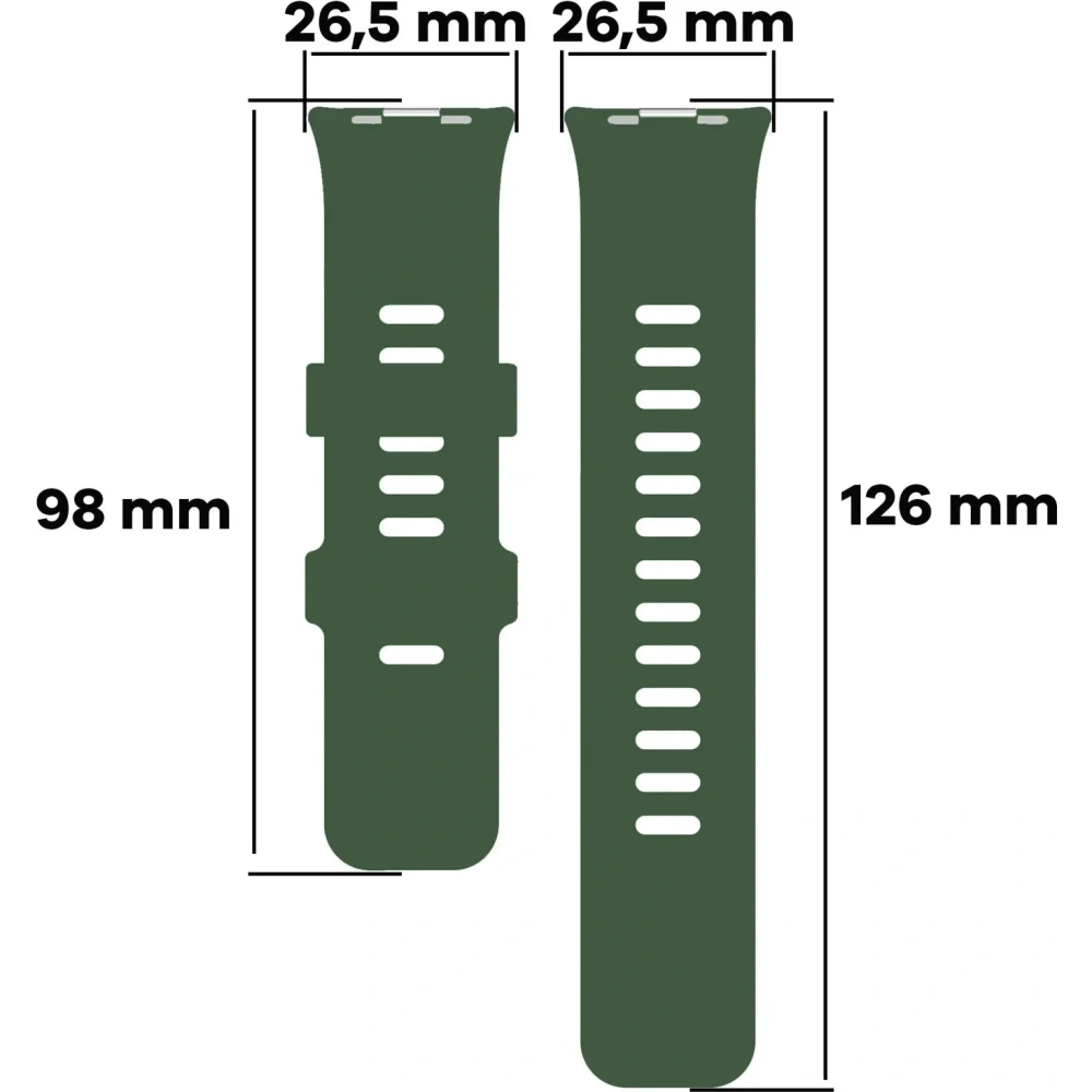 Pasek Bizon Strap Watch Silicone B do Redmi Watch 4 / Xiaomi Smart Band 9 Pro / 8 Pro ciemnozielony