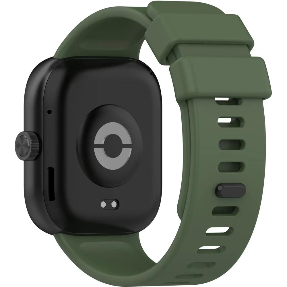 Pasek Bizon Strap Watch Silicone B do Redmi Watch 4 / Xiaomi Smart Band 9 Pro / 8 Pro ciemnozielony