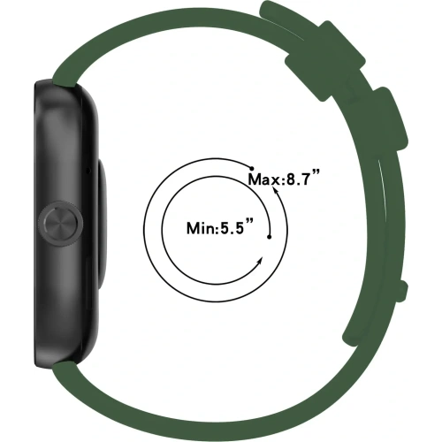 Kup Bizon Strap Uhr Silikon B Redmi Uhr 4 / Xiaomi Smart Band 9 Pro / 8 Pro dunkelgrün - BIZ4411 - {ean13} - Sklep Home Screen