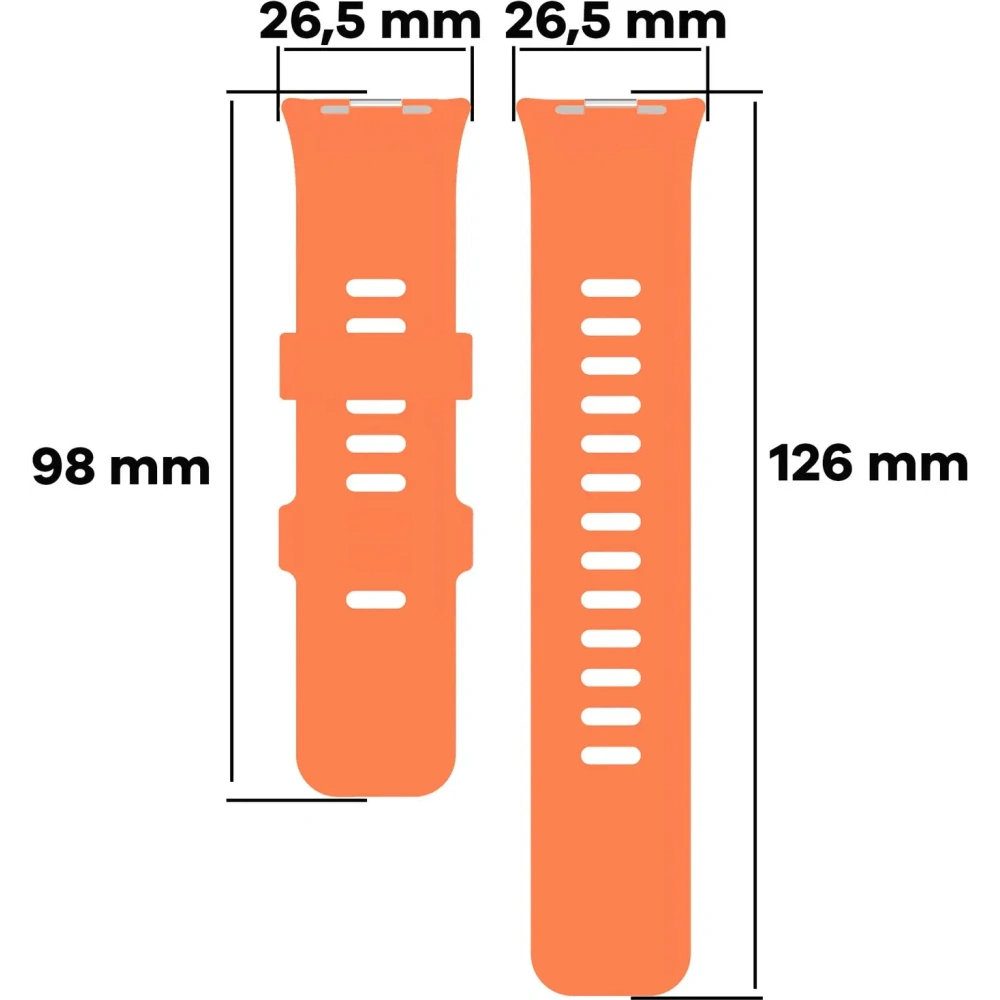 Pasek Bizon Strap Watch Silicone B do Redmi Watch 4 / Xiaomi Smart Band 9 Pro / 8 Pro marchewkowy