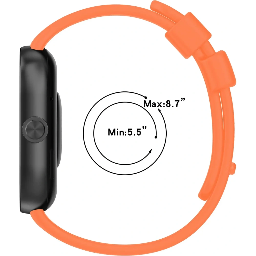 Pasek Bizon Strap Watch Silicone B do Redmi Watch 4 / Xiaomi Smart Band 9 Pro / 8 Pro marchewkowy