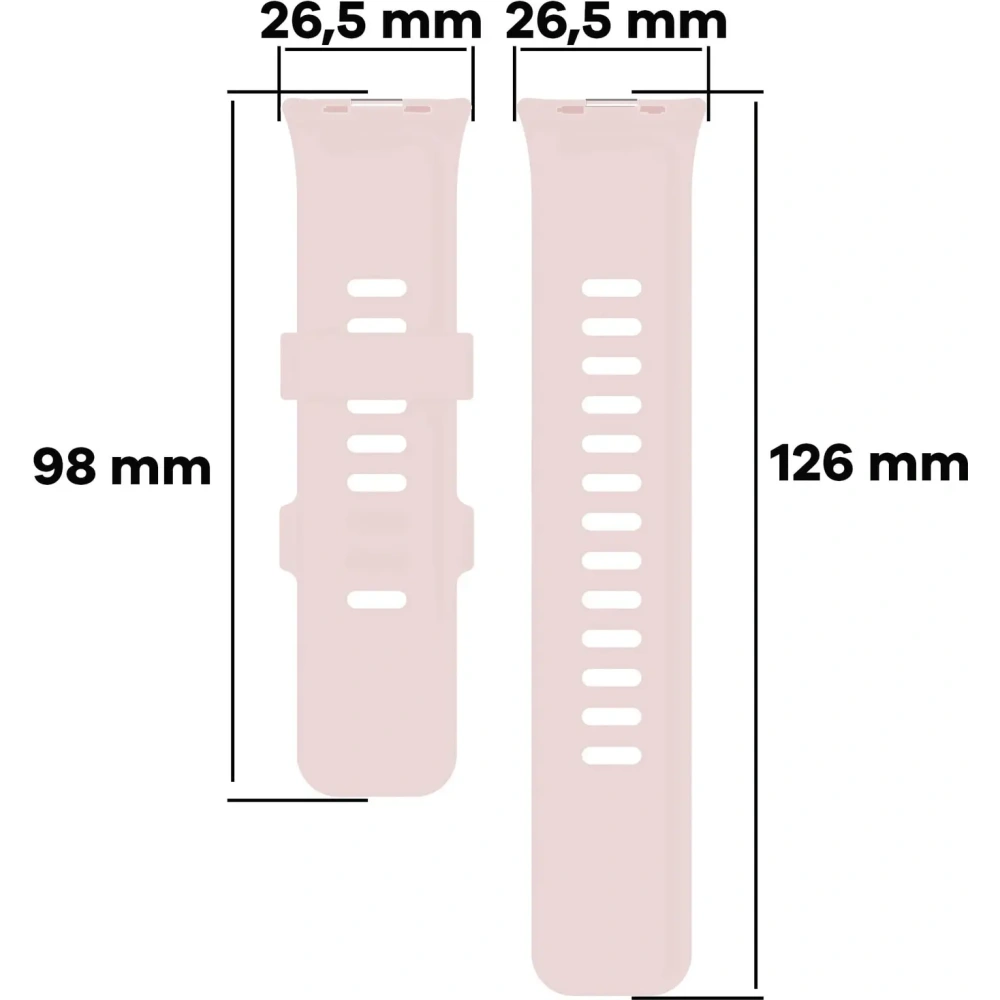 Pasek Bizon Strap Watch Silicone B do Redmi Watch 4 / Xiaomi Smart Band 9 Pro / 8 Pro jasnoróżowy