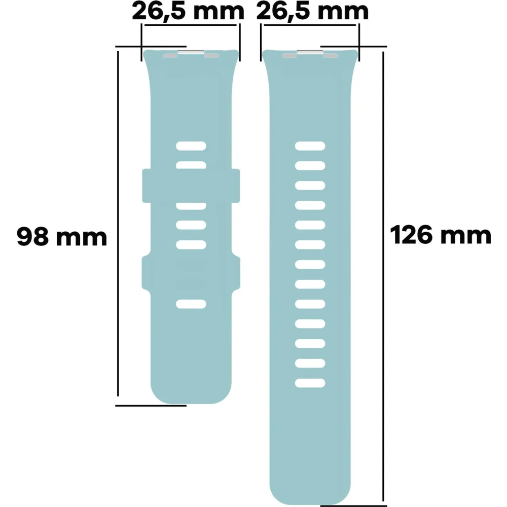 Pasek Bizon Strap Watch Silicone B do Redmi Watch 4 / Xiaomi Smart Band 9 Pro / 8 Pro błękitny