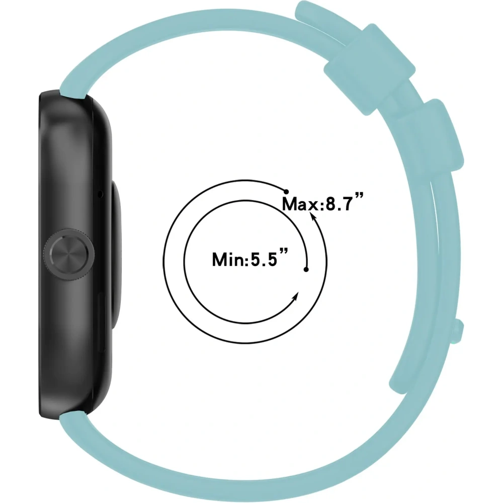 Pasek Bizon Strap Watch Silicone B do Redmi Watch 4 / Xiaomi Smart Band 9 Pro / 8 Pro błękitny