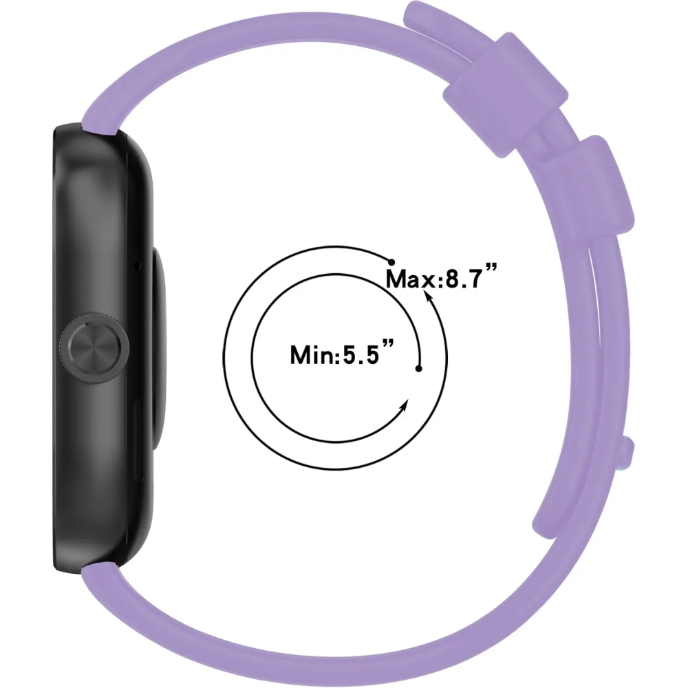 Pasek Bizon Strap Watch Silicone B do Redmi Watch 4 / Xiaomi Smart Band 9 Pro / 8 Pro fioletowy