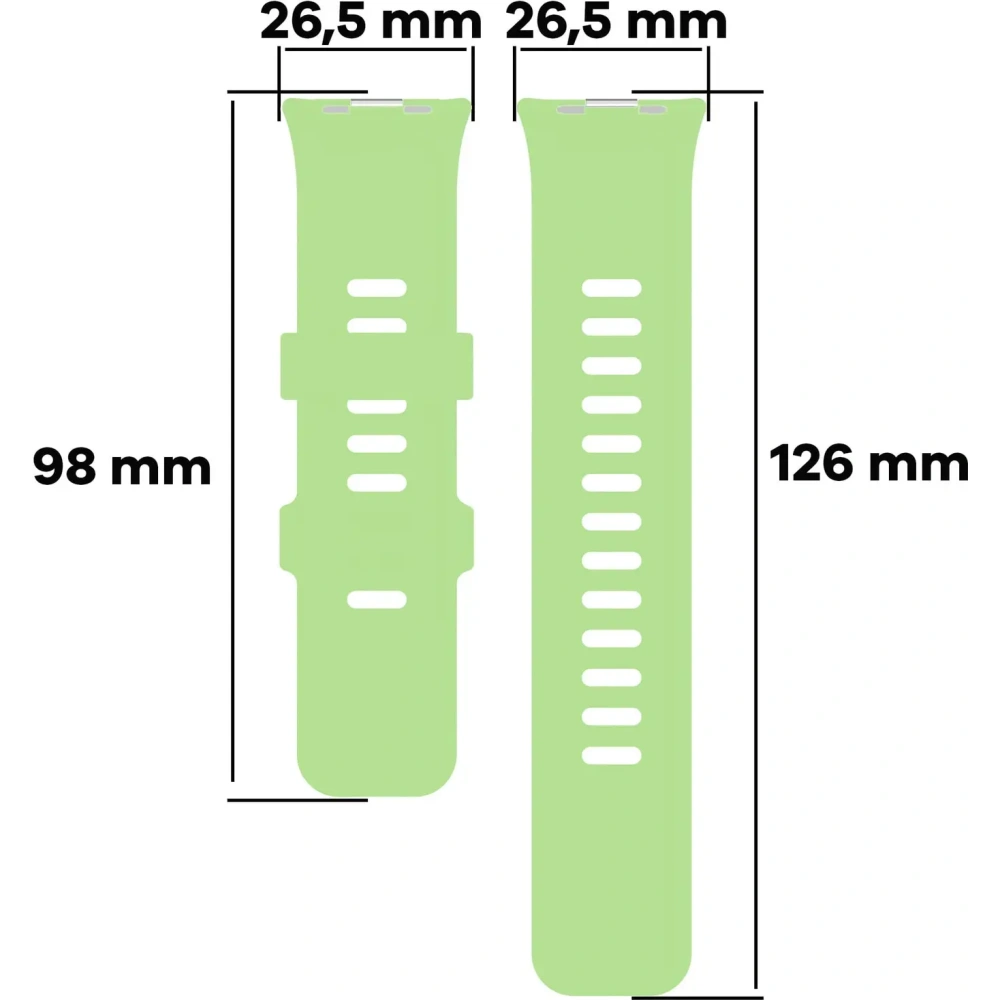 Pasek Bizon Strap Watch Silicone B do Redmi Watch 4 / Xiaomi Smart Band 9 Pro / 8 Pro jasnozielony