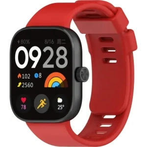 Bizon Strap Watch Silicone B Redmi Watch 4 / Xiaomi Smart Band 9 Pro / 8 Pro red