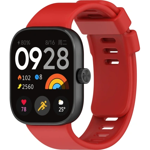 Kup Bizon Strap Uhr Silikon B Redmi Uhr 4 / Xiaomi Smart Band 9 Pro / 8 Pro rot - BIZ4417 - {ean13} - Sklep Home Screen