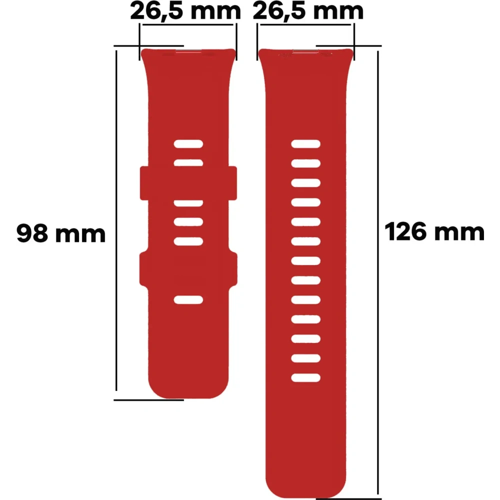 Pasek Bizon Strap Watch Silicone B do Redmi Watch 4 / Xiaomi Smart Band 9 Pro / 8 Pro czerwony