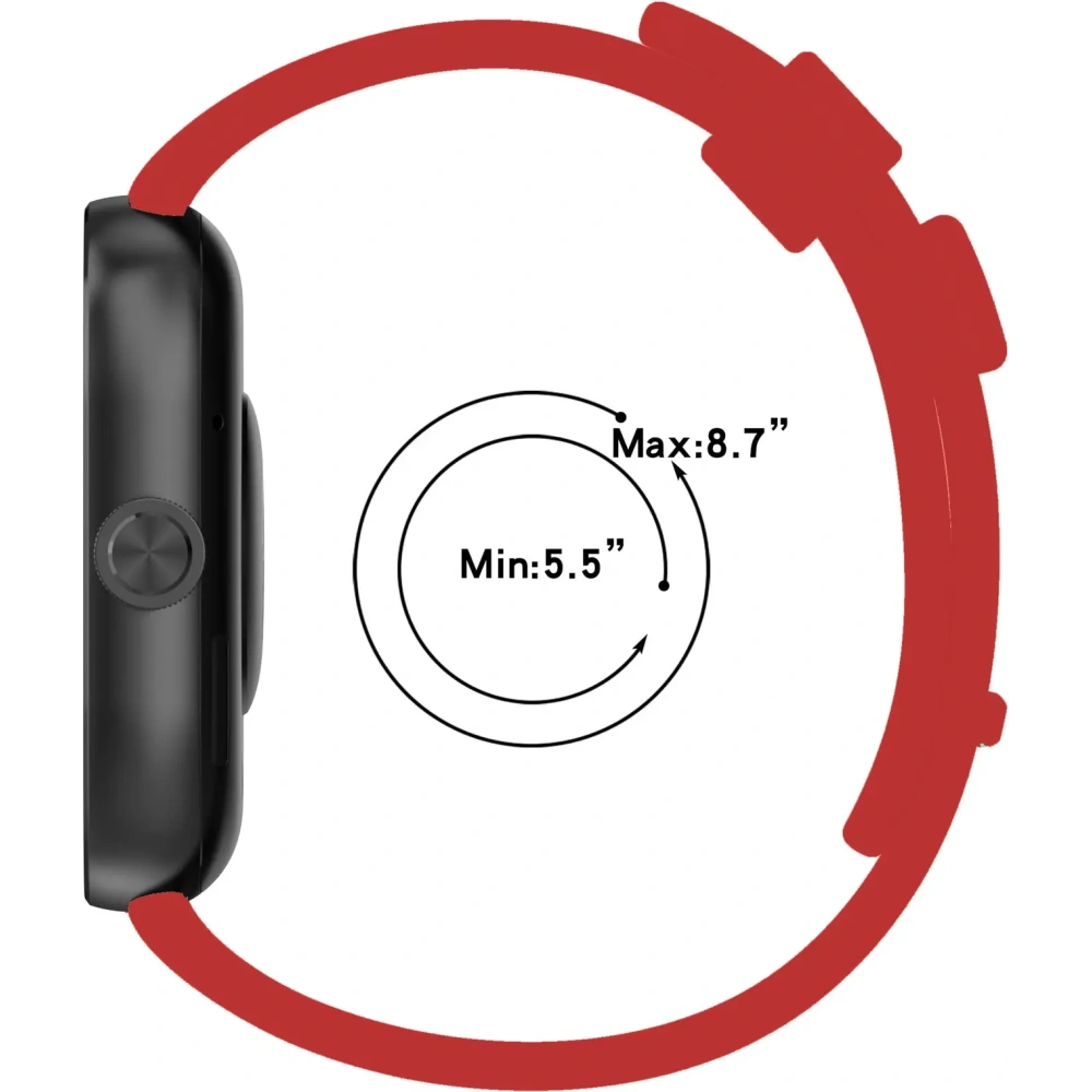 Pasek Bizon Strap Watch Silicone B do Redmi Watch 4 / Xiaomi Smart Band 9 Pro / 8 Pro czerwony