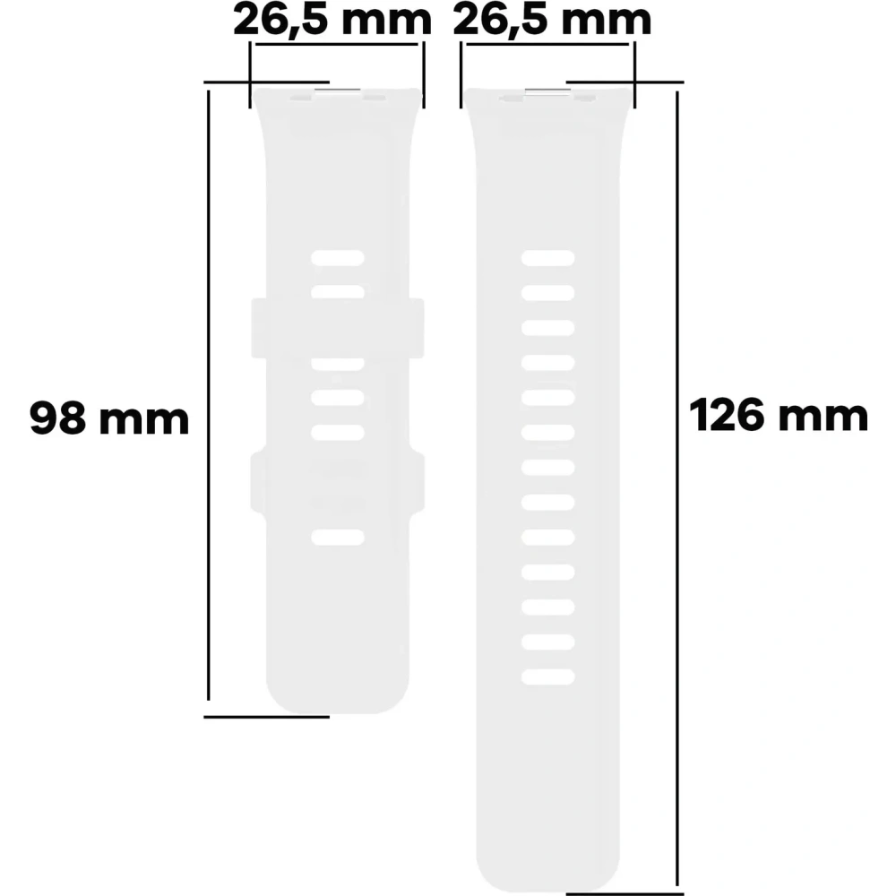 Pasek Bizon Strap Watch Silicone B do Redmi Watch 4 / Xiaomi Smart Band 9 Pro / 8 Pro biały