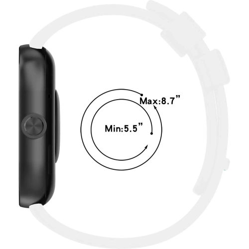 Buy Bizon Strap Watch Silicone B Redmi Watch 4 / Xiaomi Smart Band 9 Pro / 8 Pro white - BIZ4418 - {ean13} - Home Screen Store Europe