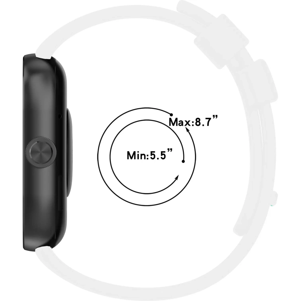 Pasek Bizon Strap Watch Silicone B do Redmi Watch 4 / Xiaomi Smart Band 9 Pro / 8 Pro biały