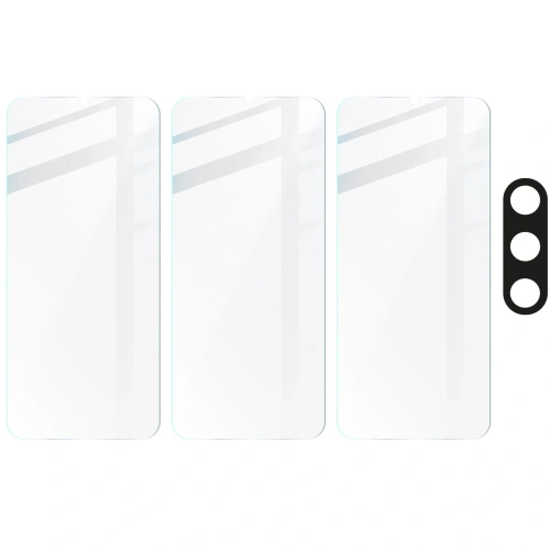 Kup 3x Szkło na ekran + szkło na aparat BIZON Clear do Samsung Galaxy A15 4G/5G - BIZ4444 - {ean13} - Sklep Home Screen
