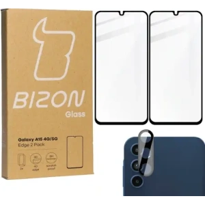 Buy BIZON Edge 2x screen glass + camera glass Samsung Galaxy A15 4G/5G - BIZ4445 - {ean13} - Home Screen Store Europe