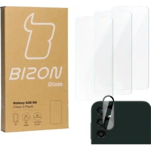 Kup 3x Szkło na ekran + szkło na aparat BIZON Clear do Samsung Galaxy A25 5G - BIZ4446 - {ean13} - Sklep Home Screen