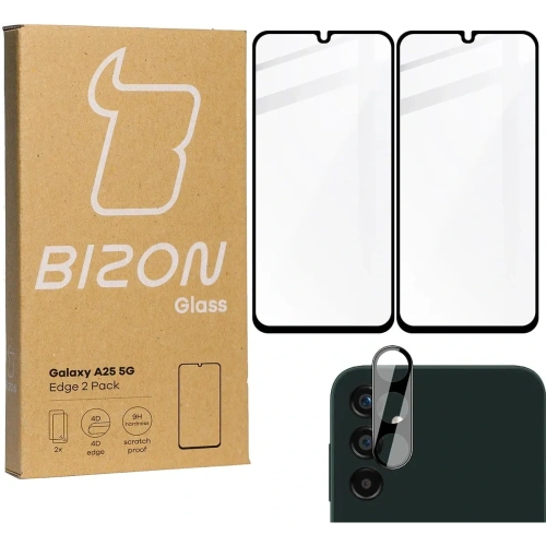 Kup BIZON Edge 2x sticlă pentru ecran + sticlă pentru cameră Samsung Galaxy A25 5G - BIZ4447 - {ean13} - Sklep Home Screen