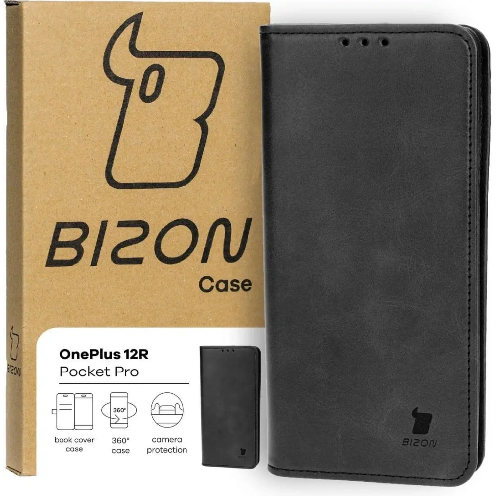 Etui z klapką Bizon Case Pocket Pro do OnePlus 12R czarne