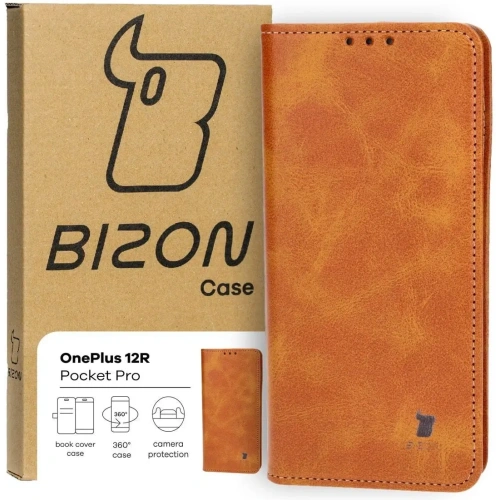 Kup Etui z klapką Bizon Case Pocket Pro do OnePlus 12R brązowe - BIZ4461 - {ean13} - Sklep Home Screen