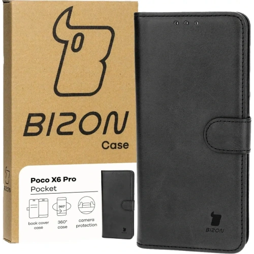 Kup Etui z klapką Bizon Case Pocket do Xiaomi Poco X6 Pro czarne - BIZ4468 - {ean13} - Sklep Home Screen