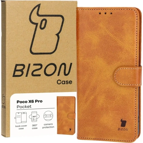 Kup Etui z klapką Bizon Case Pocket do Xiaomi Poco X6 Pro hnědé - BIZ4469 - {ean13} - Sklep Home Screen