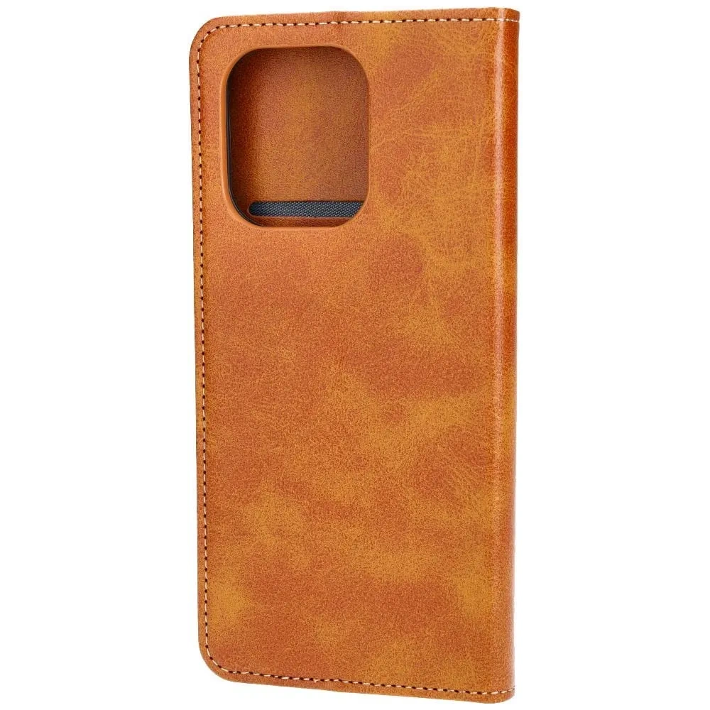 Etui z klapką Bizon Case Pocket Pro do Xiaomi Redmi Note 13 4G brązowe