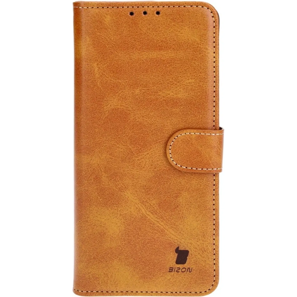 Etui z klapką Bizon Case Pocket do Xiaomi Redmi Note 13 Pro+ 5G brązowe