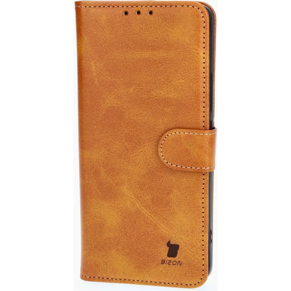 Etui z klapką Bizon Case Pocket do Xiaomi Redmi Note 13 Pro+ 5G brązowe