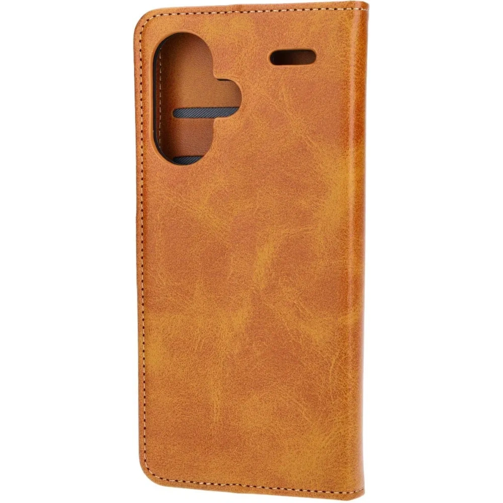 Etui z klapką Bizon Case Pocket do Xiaomi Redmi Note 13 Pro+ 5G brązowe