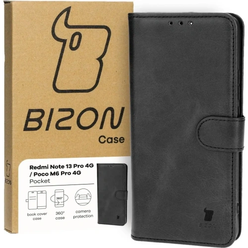 Kup Etui s klopou Bizon Case Pocket pro Xiaomi Poco M6 Pro 4G / Xiaomi Redmi Note 13 Pro 4G černé - BIZ4484 - {ean13} - Sklep Home Screen