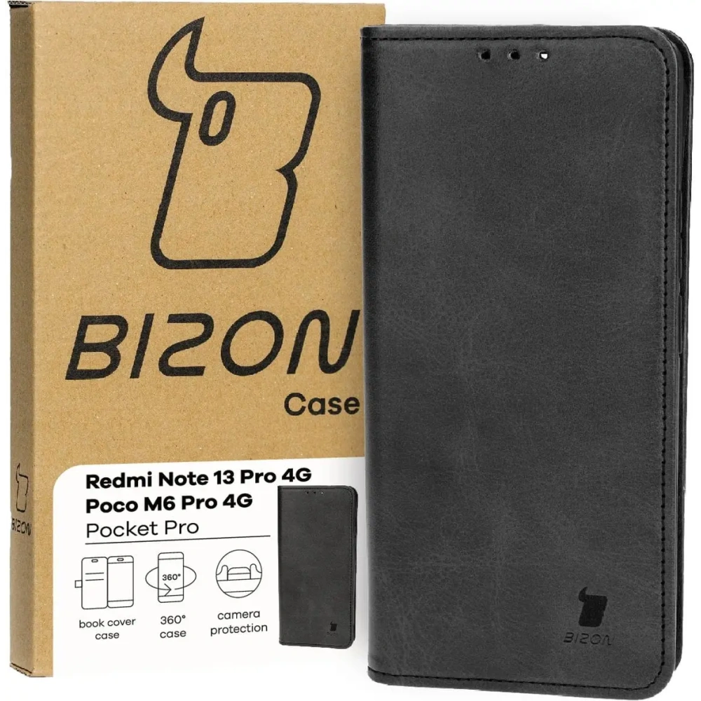 Etui z klapką Bizon Case Pocket Pro do Xiaomi Poco M4 Pro 5G / Xiaomi Redmi Note 11s 5G czarne