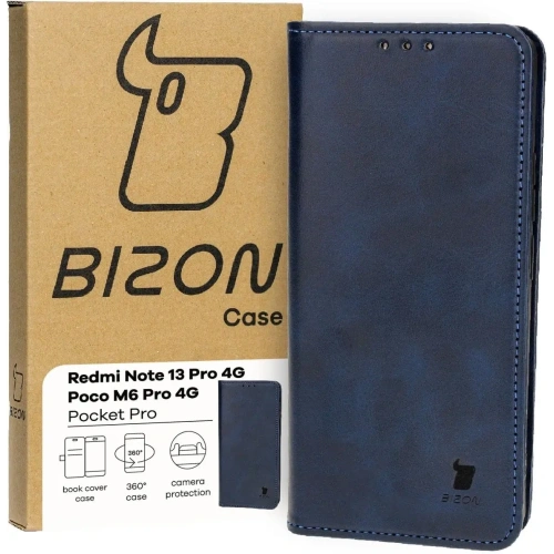 Kup Etui z klapką Bizon Case Pocket Pro do Xiaomi Poco M4 Pro 5G / Xiaomi Redmi Note 11s 5G granatowe - BIZ4489 - {ean13} - Sklep Home Screen