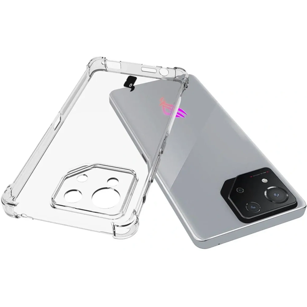 Etui + 2x folia Bizon Case Clear Pack do Asus ROG Phone 8 przezroczyste