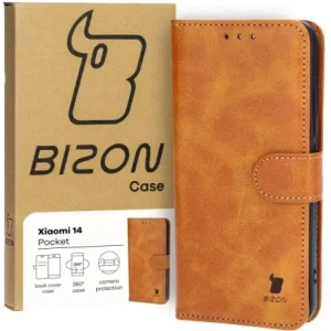 Kup Etui z klapką Bizon Case Pocket do Xiaomi 14 brązowe - BIZ4499 - {ean13} - Sklep Home Screen