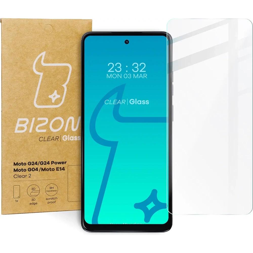 Szkło hartowane Bizon Glass Clear 2 do Motorola Moto G04/G24/G24 Power/E14