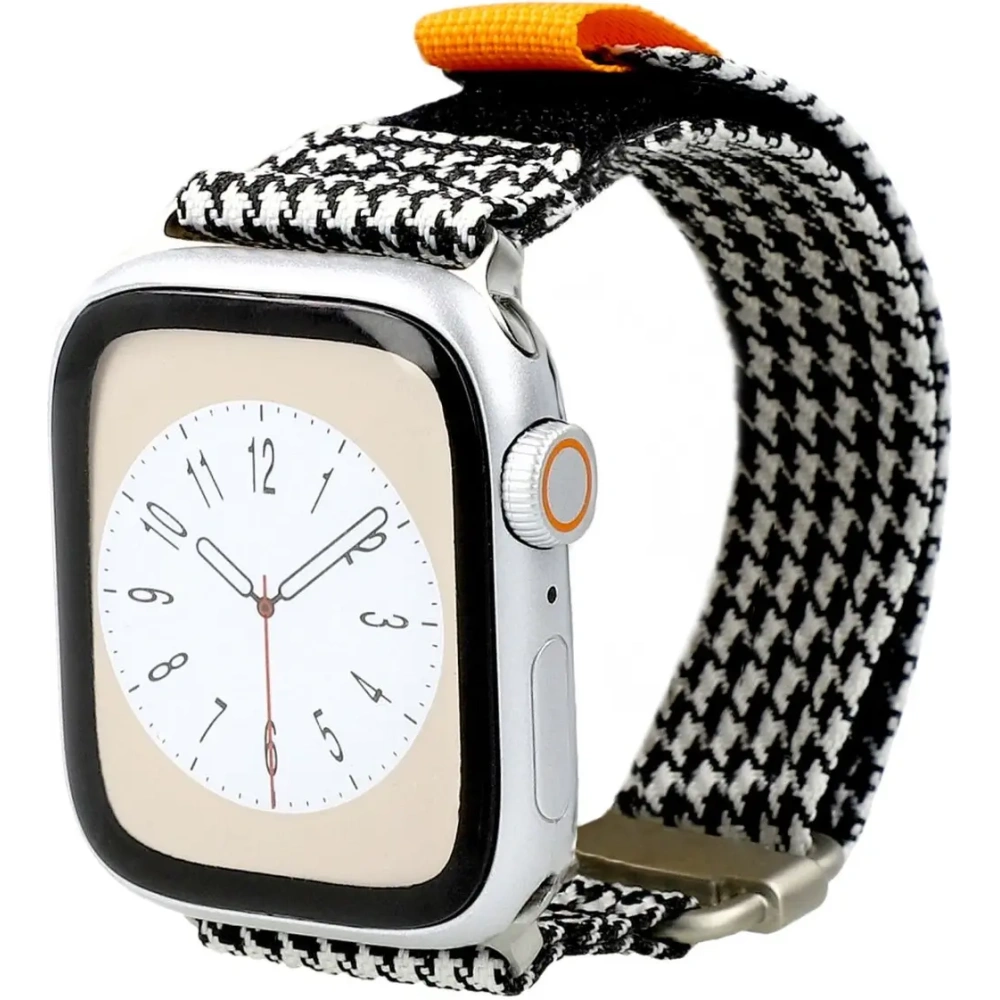 Pasek Bizon Strap Watch Urban do Apple Watch 38/40/41/42 mm czarno-biała pepitka
