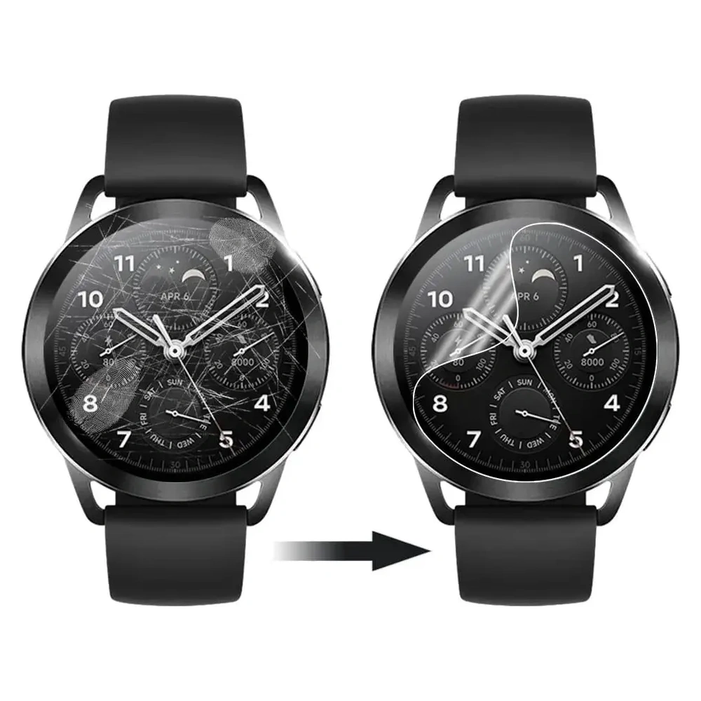 Folia hydrożelowa na ekran Bizon Glass Watch Hydrogel do Xiaomi Watch S3 47 mm [2 PACK]
