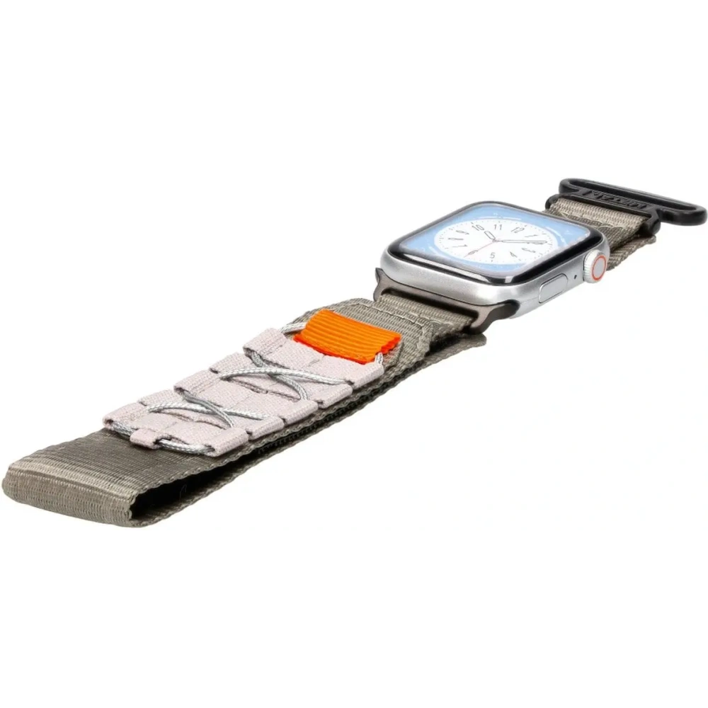 Sportowy pasek do zegarka Bizon Strap Watch Adventure do Apple Watch 44/45/46/49 mm szary
