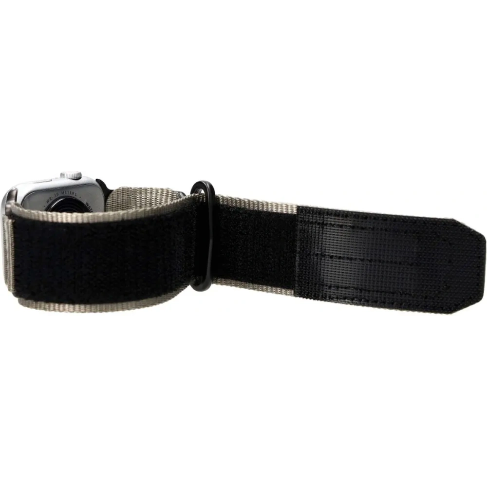 Sportowy pasek do zegarka Bizon Strap Watch Adventure do Apple Watch 44/45/46/49 mm szary