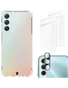 Bizon Case Clear Pack tok + 2x kijelzőüveg + lencseüveg Samsung Galaxy A05s átlátszó