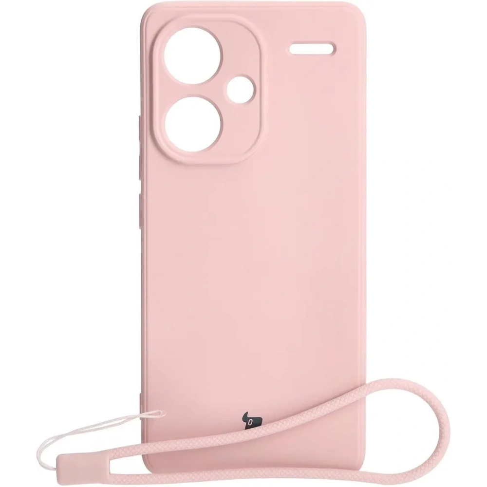 Etui Bizon Case Silicone Sq do Xiaomi Redmi Note 13 Pro+ 5G jasnoróżowe