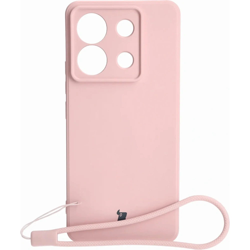 Etui Bizon Case Silicone Sq do Xiaomi Poco X6 / Xiaomi Redmi Note 13 Pro 5G jasnoróżowe