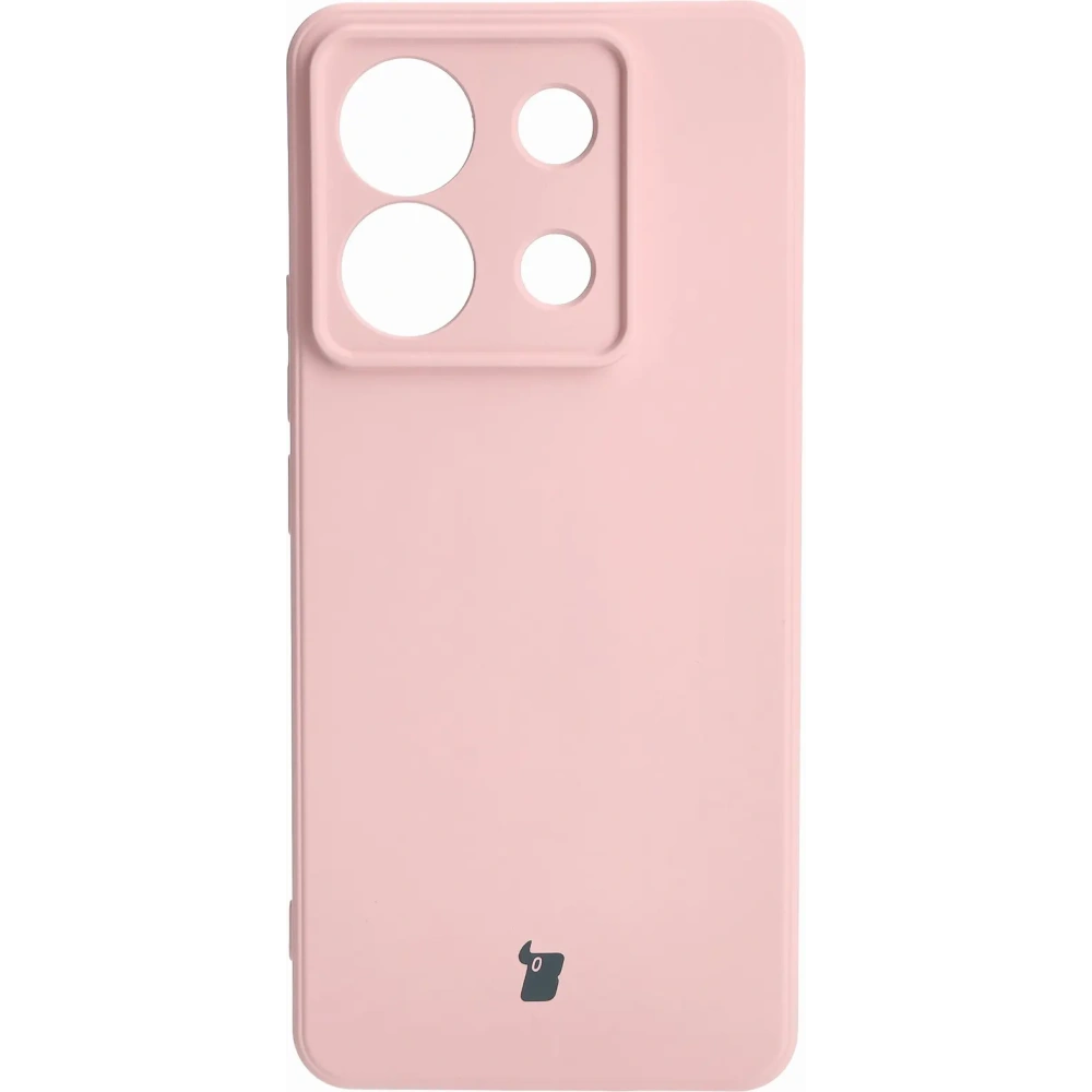 Etui Bizon Case Silicone Sq do Xiaomi Poco X6 / Xiaomi Redmi Note 13 Pro 5G jasnoróżowe