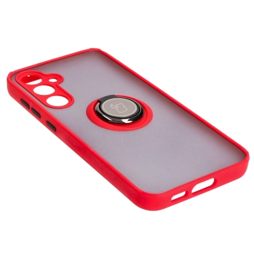 Kup Bizon Case Hybrid Ring Samsung Galaxy S23 FE füstös piros kerettel - BIZ4527 - {ean13} - Sklep Home Screen