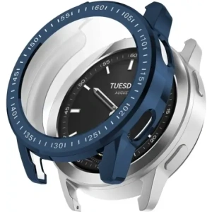 Kup Etui z osłoną ekranu Bizon Case Watch Felipe do Xiaomi Watch S3 47 mm niebieskie - BIZ4530 - {ean13} - Sklep Home Screen